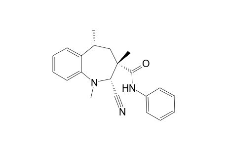 (2R*,3S*,5R*)-N-Phenyl-2-cyano-1,3,5-trimethyl-1H-1-benzazepine-3-carboxamide