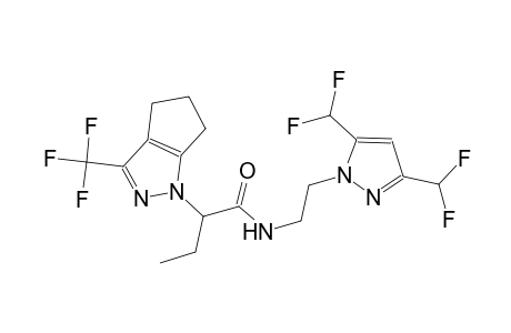 N-{2-[3,5-bis(difluoromethyl)-1H-pyrazol-1-yl]ethyl}-2-(3-(trifluoromethyl)-5,6-dihydrocyclopenta[c]pyrazol-1(4H)-yl)butanamide