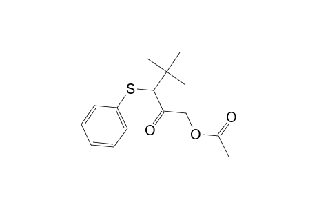 4,4-Dimethyl-2-oxo-3-(phenylsulfanyl)pentyl acetate