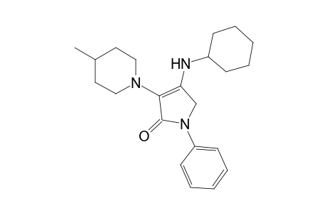 2H-pyrrol-2-one, 4-(cyclohexylamino)-1,5-dihydro-3-(4-methyl-1-piperidinyl)-1-phenyl-