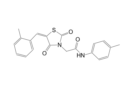 2-[(5E)-5-(2-methylbenzylidene)-2,4-dioxo-1,3-thiazolidin-3-yl]-N-(4-methylphenyl)acetamide