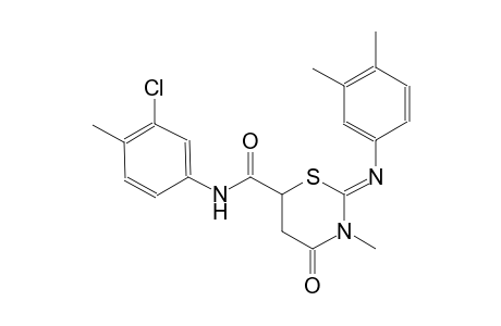 (2Z)-N-(3-chloro-4-methylphenyl)-2-[(3,4-dimethylphenyl)imino]-3-methyl-4-oxotetrahydro-2H-1,3-thiazine-6-carboxamide