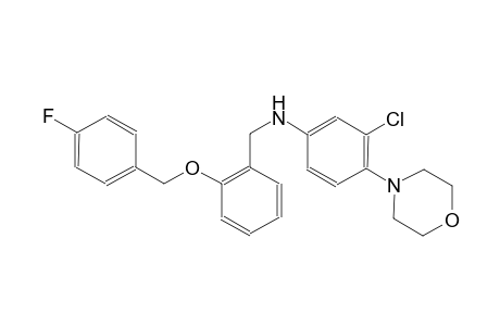 3-chloro-N-{2-[(4-fluorobenzyl)oxy]benzyl}-4-(4-morpholinyl)aniline