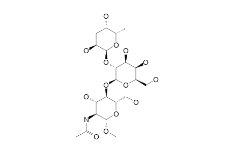 METHYL-2-ACETAMIDO-2-DEOXY-4-O-[2-O-(3,6-DIDEOXY-ALPHA-L-XYLO-HEXOPYRANOSYL)-BETA-D-GALACTOPYRANOSYL]-BETA-D-GLUCOPYRANOSIDE
