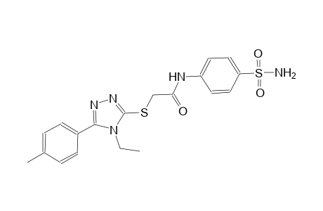 N-[4-(aminosulfonyl)phenyl]-2-{[4-ethyl-5-(4-methylphenyl)-4H-1,2,4-triazol-3-yl]sulfanyl}acetamide