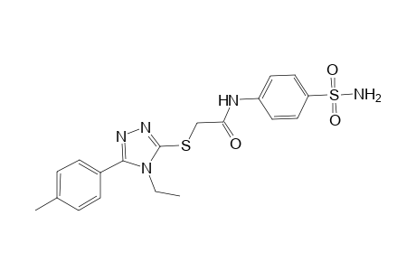 N-[4-(aminosulfonyl)phenyl]-2-{[4-ethyl-5-(4-methylphenyl)-4H-1,2,4-triazol-3-yl]sulfanyl}acetamide