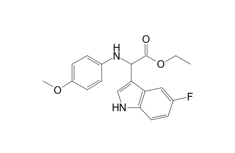 Ethyl 2-(5-fluoro-1H-indol-3-yl)-2-(4-methoxyphenylamino)-acetate