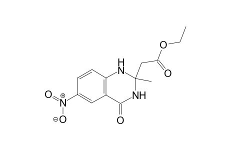 2-(2-Methyl-6-nitro-4-oxo-1,2,3,4-tetrahydroquinazolin-2-yl)acetic acid ethylester