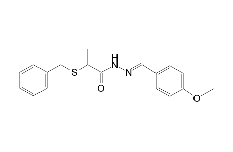2-(Benzylsulfanyl)-N'-[(E)-(4-methoxyphenyl)methylidene]propanohydrazide