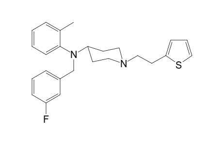N-3-Fluorobenzyl-N-(2-methylphenyl)-1-[(2-thiophen-2-yl)ethyl]-piperidin-4-amine
