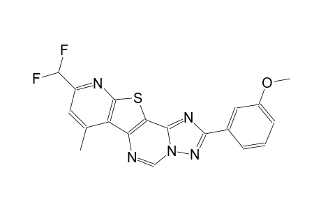 9-(difluoromethyl)-2-(3-methoxyphenyl)-7-methylpyrido[3',2':4,5]thieno[2,3-e][1,2,4]triazolo[1,5-c]pyrimidine