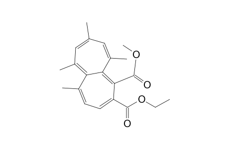 1,2-Heptalenedicarboxylic acid, 5,6,8,10-tetramethyl-, 2-ethyl 1-methyl ester, (.+-.)-