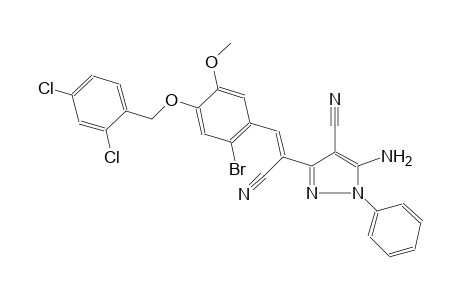 1H-pyrazole-3-acetonitrile, 5-amino-alpha-[[2-bromo-4-[(2,4-dichlorophenyl)methoxy]-5-methoxyphenyl]methylene]-4-cyano-1-phenyl-