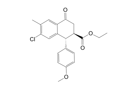 3-ETHYLCARBOXY-4-(4'-METHOXYPHENYL)-6-CHLORO-7-METHYL-1-TETRALONE
