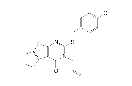 3-allyl-2-[(4-chlorobenzyl)sulfanyl]-3,5,6,7-tetrahydro-4H-cyclopenta[4,5]thieno[2,3-d]pyrimidin-4-one