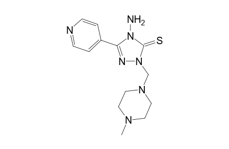 4-Amino-2-[(4-methylpiperazin-1-yl)methyl]-5-pyridin-4-yl-2,4-dihydro-3H-1,2,4-triazole-3-thione