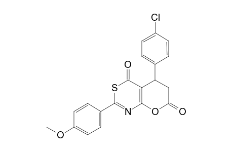 2-(4-Methoxyphenyl)-5-(4-chlorophenyl)-5,6-dihydro-4H,7H-pyrano[2,3-d][1,3]thiazine-4,7-dione