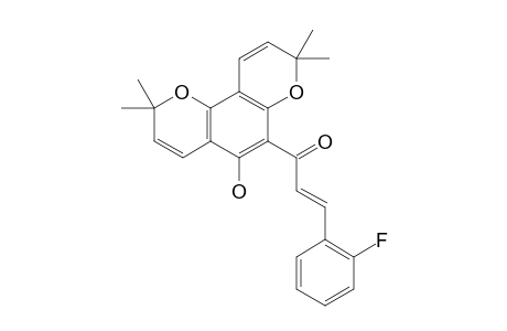 3-(2-FLUOROPHENYL)-1-(5-HYDROXY-2,2,8,8-TETRAMETHYL-2H,8H-PYRANO-[2,3-F]-CHROMEN-6-YL)-PROPENONE