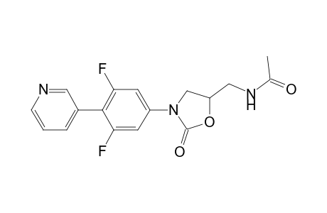 N-[[3-(3,5-difluoro-4-pyridin-3-ylphenyl)-2-oxo-1,3-oxazolidin-5-yl]methyl]acetamide