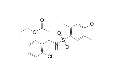 3-(2-Chlorophenyl)-3-[(4-methoxy-2,5-dimethyl-phenyl)sulfonylamino]propionic acid ethyl ester