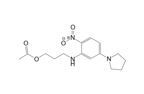 1-propanol, 3-[[2-nitro-5-(1-pyrrolidinyl)phenyl]amino]-, acetate(ester)