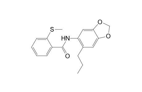 2-(methylsulfanyl)-N-(6-propyl-1,3-benzodioxol-5-yl)benzamide