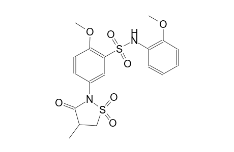 benzenesulfonamide, 2-methoxy-N-(2-methoxyphenyl)-5-(4-methyl-1,1-dioxido-3-oxo-2-isothiazolidinyl)-