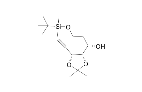 1-[5-(1-Ethynyl-2,2-dimethyl-(4S,5R)-1,3-dioxolan-4-yl]-3-tert-butyldimethylsilyloxy-(1S)-propan-1-ol