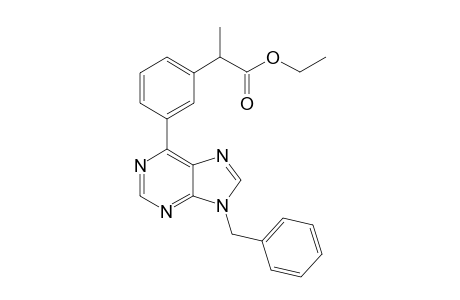 Ethyl 2-[3-(9-benzyl-9H-purin-6-yl)phenyl)propanoate