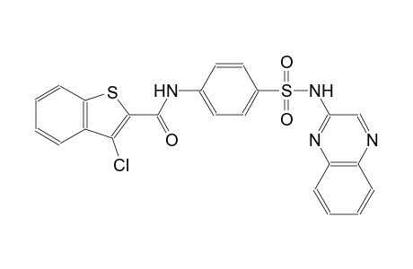 3-chloro-N-{4-[(2-quinoxalinylamino)sulfonyl]phenyl}-1-benzothiophene-2-carboxamide