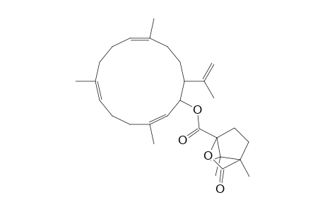(2e,6e,10e)-1-(2-oxa-3-oxo-4,7,7-trimethyl-bicyclo(2,2,1)heptanecarbonyloxy)-14-isopropenyl-3,7,11-trimethylcyclotetradecatriene