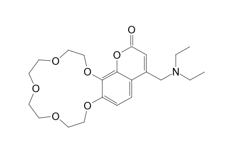 20-Diethylamino-methyl-2,5,8,11,14,17-hexaoxa-tricyclo(13.8.0.0(16,21))tricosa-1(23),15,19,21-tetraen-18-one