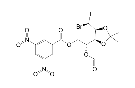 (5S)-5-Bromo-5-deoxy-1-O-(3,5-dinitrobenzoyl)-2-O-formyl-5-iodo-3,4-O-isopropylidene-D-arabinitol