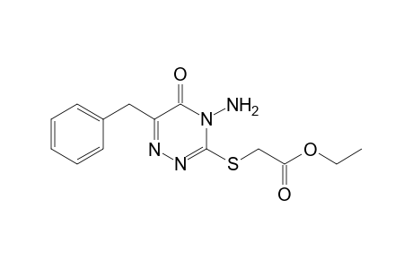 Ethyl-2-(4-amino-6-benzyl-5-oxo-4,5-dihydro-1,2,4-triazin-3-ylthio)acetate