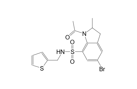 1H-indole-7-sulfonamide, 1-acetyl-5-bromo-2,3-dihydro-2-methyl-N-(2-thienylmethyl)-