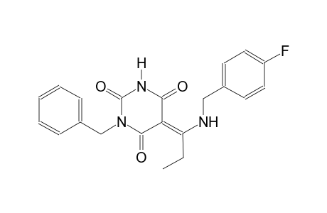 (5E)-1-benzyl-5-{1-[(4-fluorobenzyl)amino]propylidene}-2,4,6(1H,3H,5H)-pyrimidinetrione