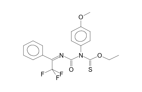 ETHYL N-[N-(ALPHA-TRIFLUOROMETHYLBENZYLIDENE)AMINOCARBONYL]-N-(4-METHOXYPHENYL)THIONOURETHANE