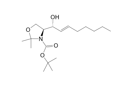 (1R,4S)-4-(1-Hydroxyoct-2-enyl)-2,2-dimethyloxazolidine-3-carboxylic acid tert-butyl ester; O,N-Isopropylidene-N-(tert-butoxycarbonyl)-C10-derythro-spinidene