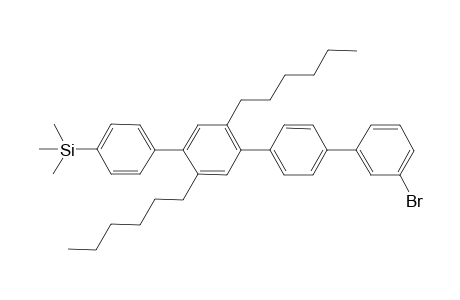 1"'-Trimethylsilyl-3-bromo[1-[4-(2-phenyl-1,4-dihexylphenyl)phenyl]]benzene
