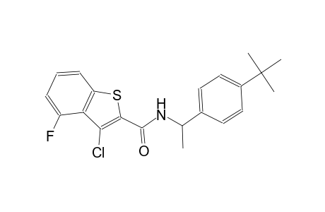 N-[1-(4-tert-butylphenyl)ethyl]-3-chloro-4-fluoro-1-benzothiophene-2-carboxamide