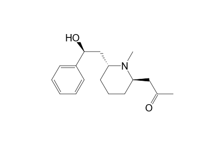 2-Propanone, 1-[6-(2-hydroxy-2-phenylethyl)-1-methyl-2-piperidinyl]-, [2R-[2.alpha.,6.alpha.(S*)]]-