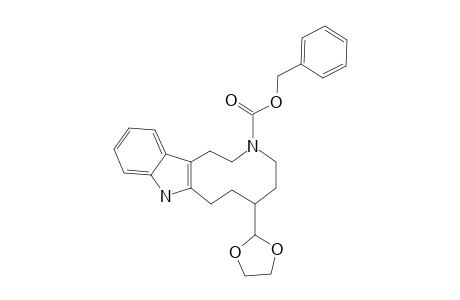 3-BENZYLOXYCARBONYL-6-[2-(1,3-DIOXOLANYL)]-2,3,4,5,6,7,8,9-OCTAHYDRO-1-H-AZECINO-[5.4-B]-INDOLE