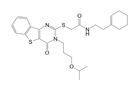 N-[2-(1-cyclohexen-1-yl)ethyl]-2-{[3-(3-isopropoxypropyl)-4-oxo-3,4-dihydro[1]benzothieno[3,2-d]pyrimidin-2-yl]sulfanyl}acetamide