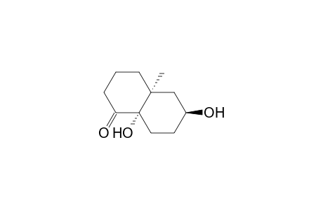 1(2H)-Naphthalenone, octahydro-6,8a-dihydroxy-4a-methyl-, (4a.alpha.,6.beta.,8a.alpha.)-(.+-.)-