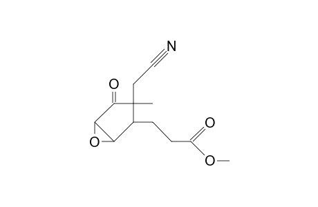 3,4-Epoxy-2-(2-methoxycarbonyl-ethyl)-1-cyanomethyl-1-methyl-cyclopent-3-ene