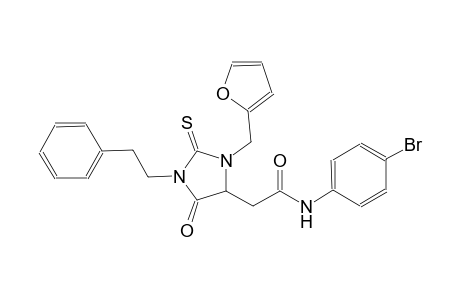 N-(4-bromophenyl)-2-[3-(2-furylmethyl)-5-oxo-1-(2-phenylethyl)-2-thioxo-4-imidazolidinyl]acetamide