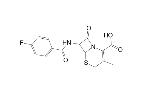 7-[(4-fluorobenzoyl)amino]-3-methyl-8-oxo-5-thia-1-azabicyclo[4.2.0]oct-2-ene-2-carboxylic acid