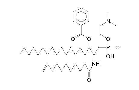 3-BENZOYL-2-(10-UNDECENOYL)-1-(BETA-N,N-DIMETHYLAMINOETHYLPHOSPHONO)-1-DEOXY-RAC-SFINGANIN