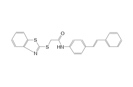acetamide, 2-(2-benzothiazolylthio)-N-[4-[(E)-2-phenylethenyl]phenyl]-