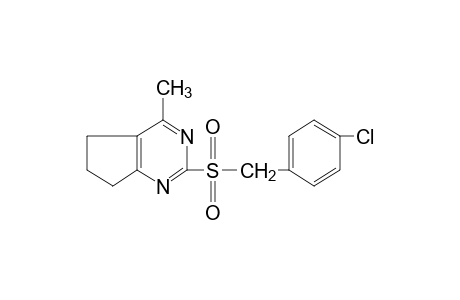 2-[(p-CHLOROBENZYL)SULFONYL]-6,7-DIHYDRO-4-METHYL-5H-CYCLOPENTAPYRIMIDINE
